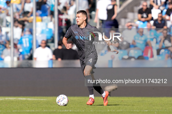 Alessandro Buongiorno of SSC Napoli during the serie Serie A Enilive match between SSC Napoli and Atalanta BC at Stadio Diego Armando Marado...