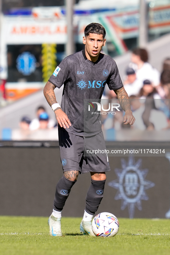 Mathias Olivera of SSC Napoli during the serie Serie A Enilive match between SSC Napoli and Atalanta BC at Stadio Diego Armando Maradona on...