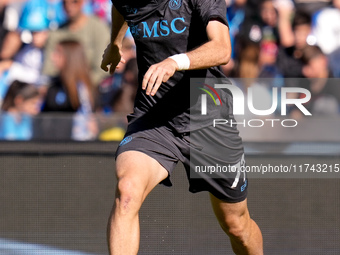 Khvicha Kvaratskhelia of SSC Napoli during the serie Serie A Enilive match between SSC Napoli and Atalanta BC at Stadio Diego Armando Marado...