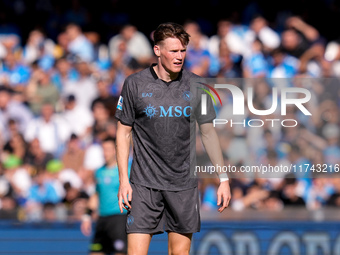 Scott McTominay of SSC Napoli looks on during the serie Serie A Enilive match between SSC Napoli and Atalanta BC at Stadio Diego Armando Mar...