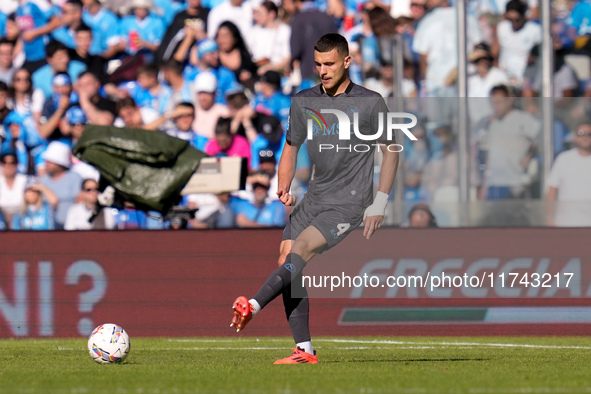 Alessandro Buongiorno of SSC Napoli during the serie Serie A Enilive match between SSC Napoli and Atalanta BC at Stadio Diego Armando Marado...