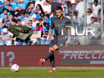 Alessandro Buongiorno of SSC Napoli during the serie Serie A Enilive match between SSC Napoli and Atalanta BC at Stadio Diego Armando Marado...