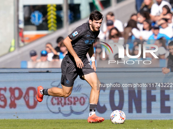 Khvicha Kvaratskhelia of SSC Napoli during the serie Serie A Enilive match between SSC Napoli and Atalanta BC at Stadio Diego Armando Marado...