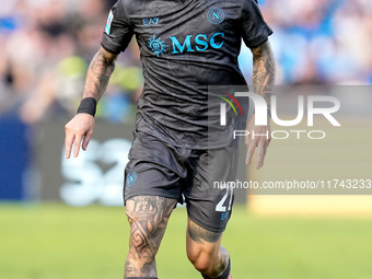 Matteo Politano of SSC Napoli during the serie Serie A Enilive match between SSC Napoli and Atalanta BC at Stadio Diego Armando Maradona on...