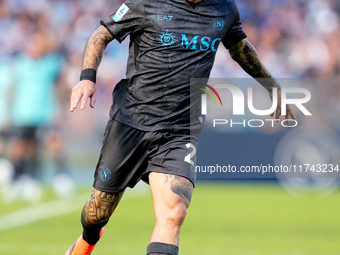 Matteo Politano of SSC Napoli during the serie Serie A Enilive match between SSC Napoli and Atalanta BC at Stadio Diego Armando Maradona on...