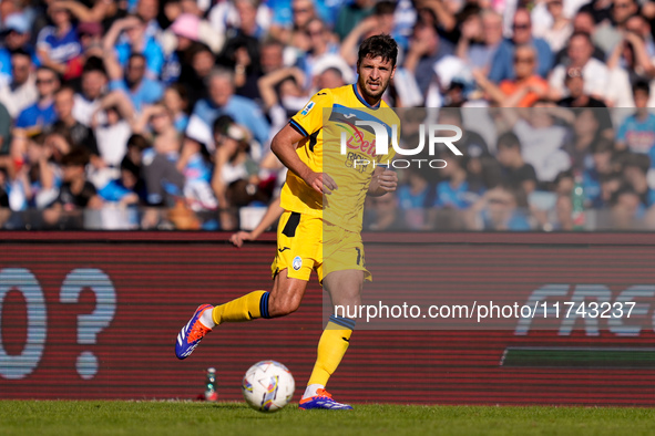 Berat Djimsiti of Atalanta BC during the serie Serie A Enilive match between SSC Napoli and Atalanta BC at Stadio Diego Armando Maradona on...