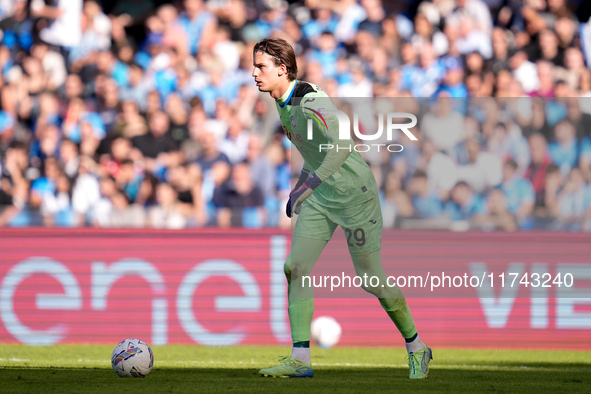 Marco Carnesecchi of Atalanta BC during the serie Serie A Enilive match between SSC Napoli and Atalanta BC at Stadio Diego Armando Maradona...