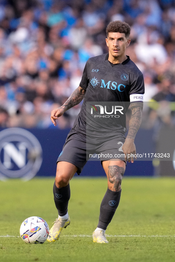 Matteo Ruggeri of Atalanta BC during the serie Serie A Enilive match between SSC Napoli and Atalanta BC at Stadio Diego Armando Maradona on...