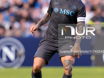 Matteo Ruggeri of Atalanta BC during the serie Serie A Enilive match between SSC Napoli and Atalanta BC at Stadio Diego Armando Maradona on...