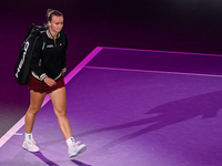 RIYADH, SAUDI ARABIA - NOVEMBER 05: Barbora Krejcikova of Czech Republic arrives ahead of her match against Jessica Pegula of USA, on day 4...