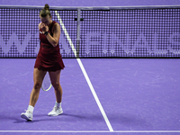 RIYADH, SAUDI ARABIA - NOVEMBER 05: Barbora Krejcikova of Czech Republic during her match against Jessica Pegula of USA, on day 4 of the 202...