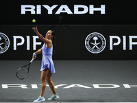 RIYADH, SAUDI ARABIA - NOVEMBER 05: Jessica Pegula of USA arrives ahead of her match against Barbora Krejcikova of Czech Republic, on day 4...