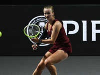 RIYADH, SAUDI ARABIA - NOVEMBER 05: Barbora Krejcikova of Czech Republic during her match against Jessica Pegula of USA, on day 4 of the 202...