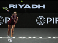 RIYADH, SAUDI ARABIA - NOVEMBER 05: Barbora Krejcikova of Czech Republic during her match against Jessica Pegula of USA, on day 4 of the 202...