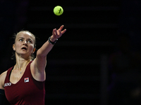 RIYADH, SAUDI ARABIA - NOVEMBER 05: Barbora Krejcikova of Czech Republic during her match against Jessica Pegula of USA, on day 4 of the 202...