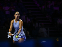 RIYADH, SAUDI ARABIA - NOVEMBER 05: Jessica Pegula of USA during her match against Barbora Krejcikova of Czech Republic, on day 4 of the 202...