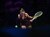 RIYADH, SAUDI ARABIA - NOVEMBER 05: Barbora Krejcikova of Czech Republic during her match against Jessica Pegula of USA, on day 4 of the 202...