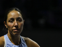 RIYADH, SAUDI ARABIA - NOVEMBER 05: Jessica Pegula of USA during her match against Barbora Krejcikova of Czech Republic, on day 4 of the 202...