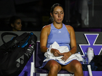 RIYADH, SAUDI ARABIA - NOVEMBER 05: Jessica Pegula of USA during her match against Barbora Krejcikova of Czech Republic, on day 4 of the 202...