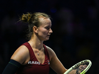 RIYADH, SAUDI ARABIA - NOVEMBER 05: Barbora Krejcikova of Czech Republic during her match against Jessica Pegula of USA, on day 4 of the 202...