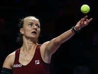 RIYADH, SAUDI ARABIA - NOVEMBER 05: Barbora Krejcikova of Czech Republic during her match against Jessica Pegula of USA, on day 4 of the 202...