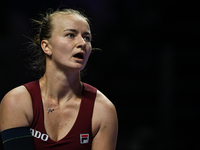 RIYADH, SAUDI ARABIA - NOVEMBER 05: Barbora Krejcikova of Czech Republic during her match against Jessica Pegula of USA, on day 4 of the 202...