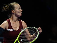 RIYADH, SAUDI ARABIA - NOVEMBER 05: Barbora Krejcikova of Czech Republic during her match against Jessica Pegula of USA, on day 4 of the 202...