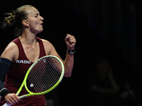 RIYADH, SAUDI ARABIA - NOVEMBER 05: Barbora Krejcikova of Czech Republic during her match against Jessica Pegula of USA, on day 4 of the 202...