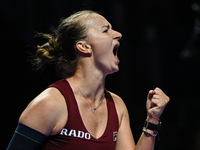 RIYADH, SAUDI ARABIA - NOVEMBER 05: Barbora Krejcikova of Czech Republic during her match against Jessica Pegula of USA, on day 4 of the 202...