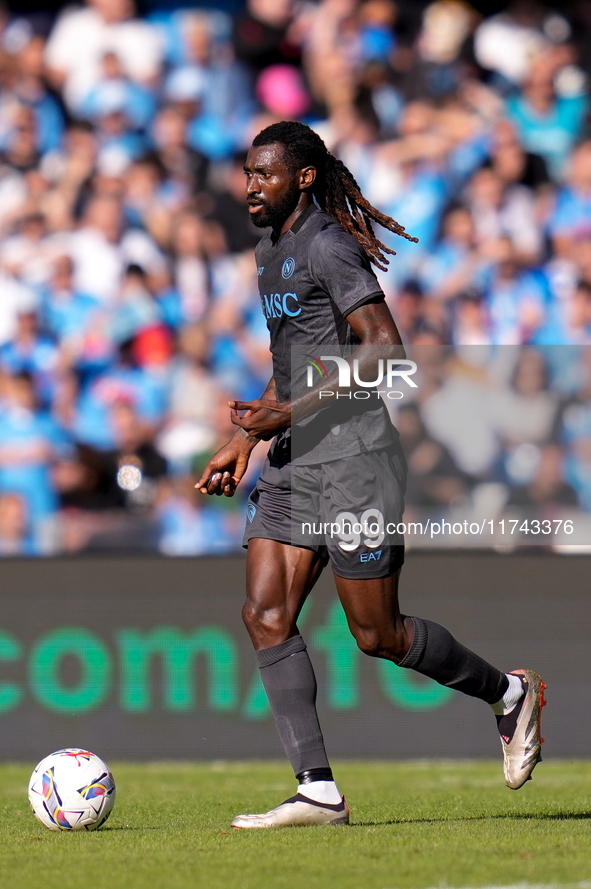 Andre-Frank Zambo Anguissa of SSC Napoli during the serie Serie A Enilive match between SSC Napoli and Atalanta BC at Stadio Diego Armando M...