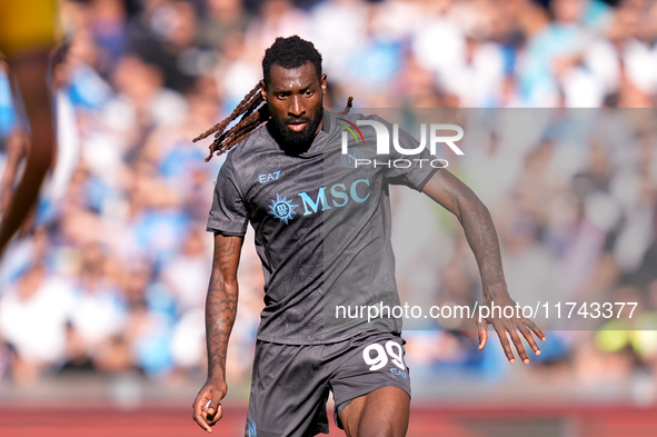 Andre-Frank Zambo Anguissa of SSC Napoli during the serie Serie A Enilive match between SSC Napoli and Atalanta BC at Stadio Diego Armando M...