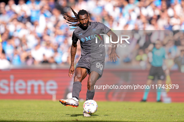 Andre-Frank Zambo Anguissa of SSC Napoli during the serie Serie A Enilive match between SSC Napoli and Atalanta BC at Stadio Diego Armando M...