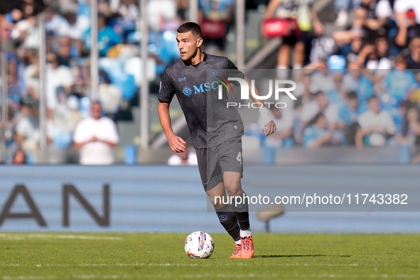 Alessandro Buongiorno of SSC Napoli during the serie Serie A Enilive match between SSC Napoli and Atalanta BC at Stadio Diego Armando Marado...