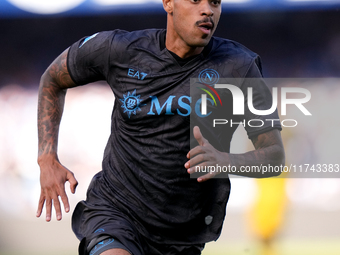 Cyril Ngonge of SSC Napoli during the serie Serie A Enilive match between SSC Napoli and Atalanta BC at Stadio Diego Armando Maradona on Nov...