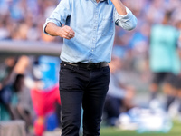 Gian Piero Gasperini Head Coach of Atalanta BC gestures during the serie Serie A Enilive match between SSC Napoli and Atalanta BC at Stadio...