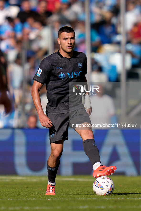 Alessandro Buongiorno of SSC Napoli during the serie Serie A Enilive match between SSC Napoli and Atalanta BC at Stadio Diego Armando Marado...