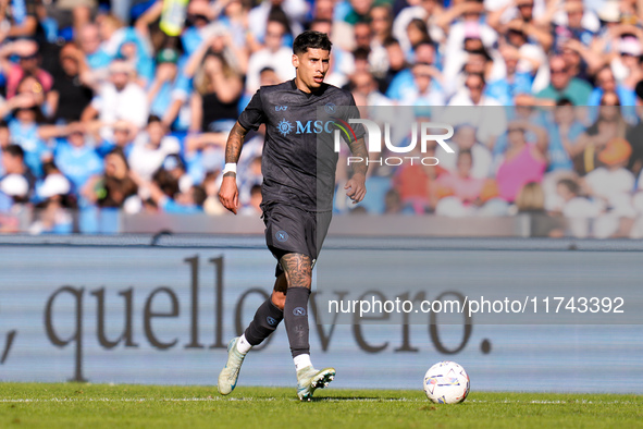 Mathias Olivera of SSC Napoli during the serie Serie A Enilive match between SSC Napoli and Atalanta BC at Stadio Diego Armando Maradona on...