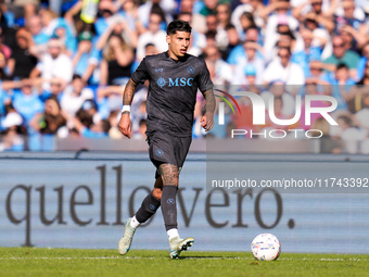 Mathias Olivera of SSC Napoli during the serie Serie A Enilive match between SSC Napoli and Atalanta BC at Stadio Diego Armando Maradona on...