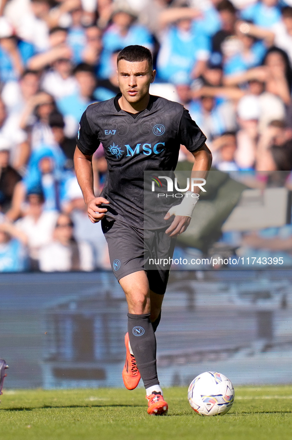 Alessandro Buongiorno of SSC Napoli during the serie Serie A Enilive match between SSC Napoli and Atalanta BC at Stadio Diego Armando Marado...