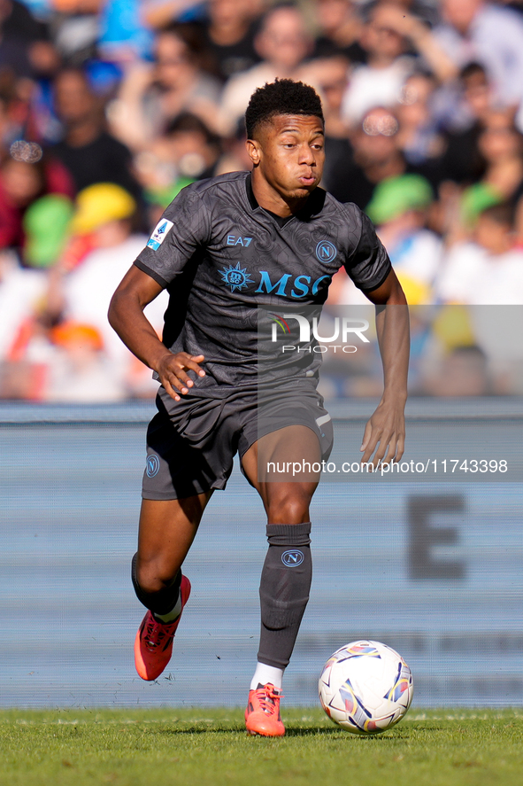 David Neres of SSC Napoli during the serie Serie A Enilive match between SSC Napoli and Atalanta BC at Stadio Diego Armando Maradona on Nove...