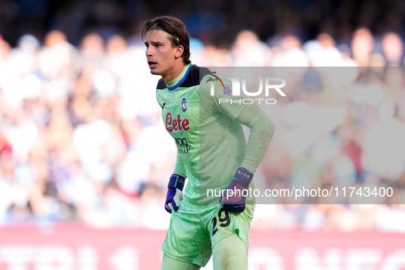 Marco Carnesecchi of Atalanta BC during the serie Serie A Enilive match between SSC Napoli and Atalanta BC at Stadio Diego Armando Maradona...