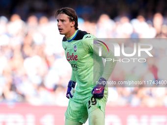 Marco Carnesecchi of Atalanta BC during the serie Serie A Enilive match between SSC Napoli and Atalanta BC at Stadio Diego Armando Maradona...