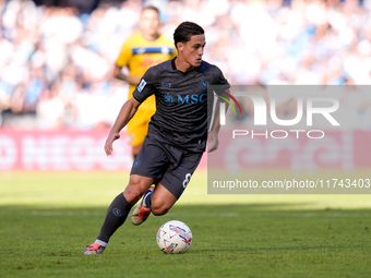 Giacomo Raspadori of SSC Napoli during the serie Serie A Enilive match between SSC Napoli and Atalanta BC at Stadio Diego Armando Maradona o...