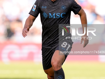 Giacomo Raspadori of SSC Napoli during the serie Serie A Enilive match between SSC Napoli and Atalanta BC at Stadio Diego Armando Maradona o...