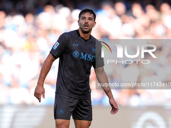 Giovanni Simeone of SSC Napoli looks on during the serie Serie A Enilive match between SSC Napoli and Atalanta BC at Stadio Diego Armando Ma...