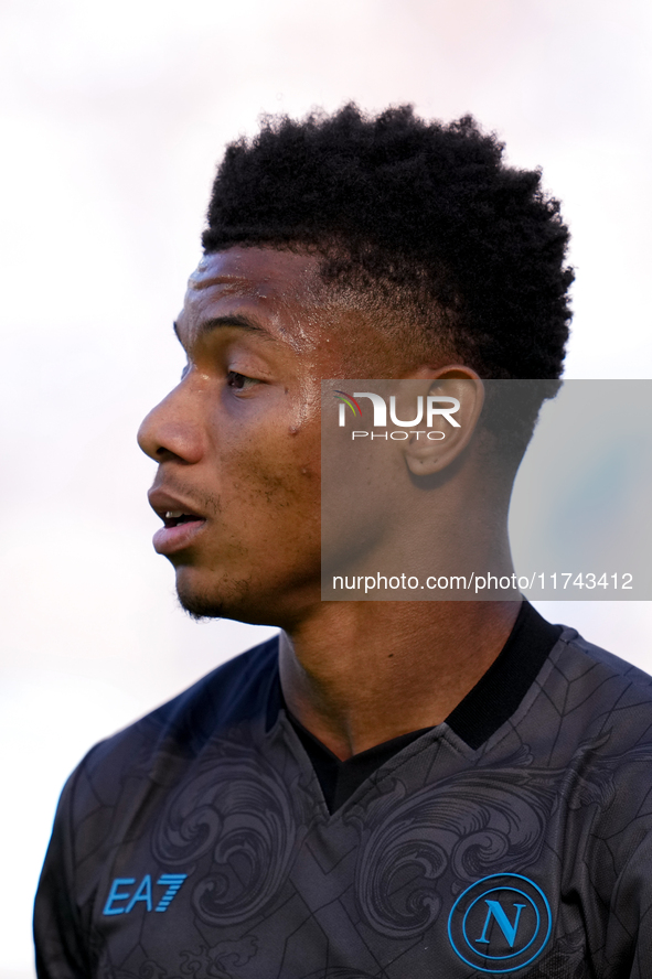 David Neres of SSC Napoli looks on during the serie Serie A Enilive match between SSC Napoli and Atalanta BC at Stadio Diego Armando Maradon...