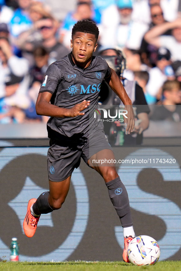 David Neres of SSC Napoli during the serie Serie A Enilive match between SSC Napoli and Atalanta BC at Stadio Diego Armando Maradona on Nove...