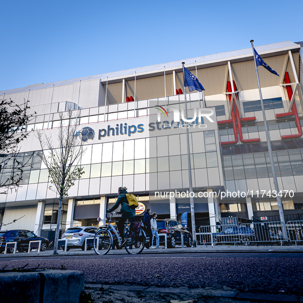 The stadium overview during the match between PSV and Girona at the Philips Stadium for the UEFA Champions League - League phase - Matchday...