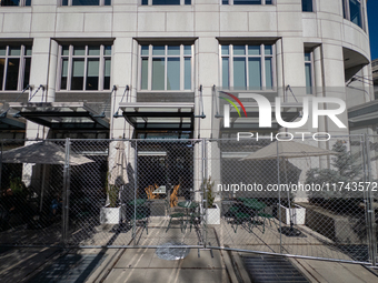 Fencing and anti-riot barriers are seen near the White House in Washington DC, USA on 05 November, 2024. (