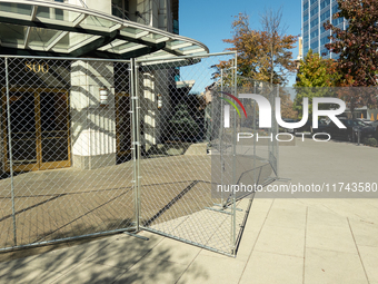 Fencing and anti-riot barriers are seen near the White House in Washington DC, USA on 05 November, 2024. (